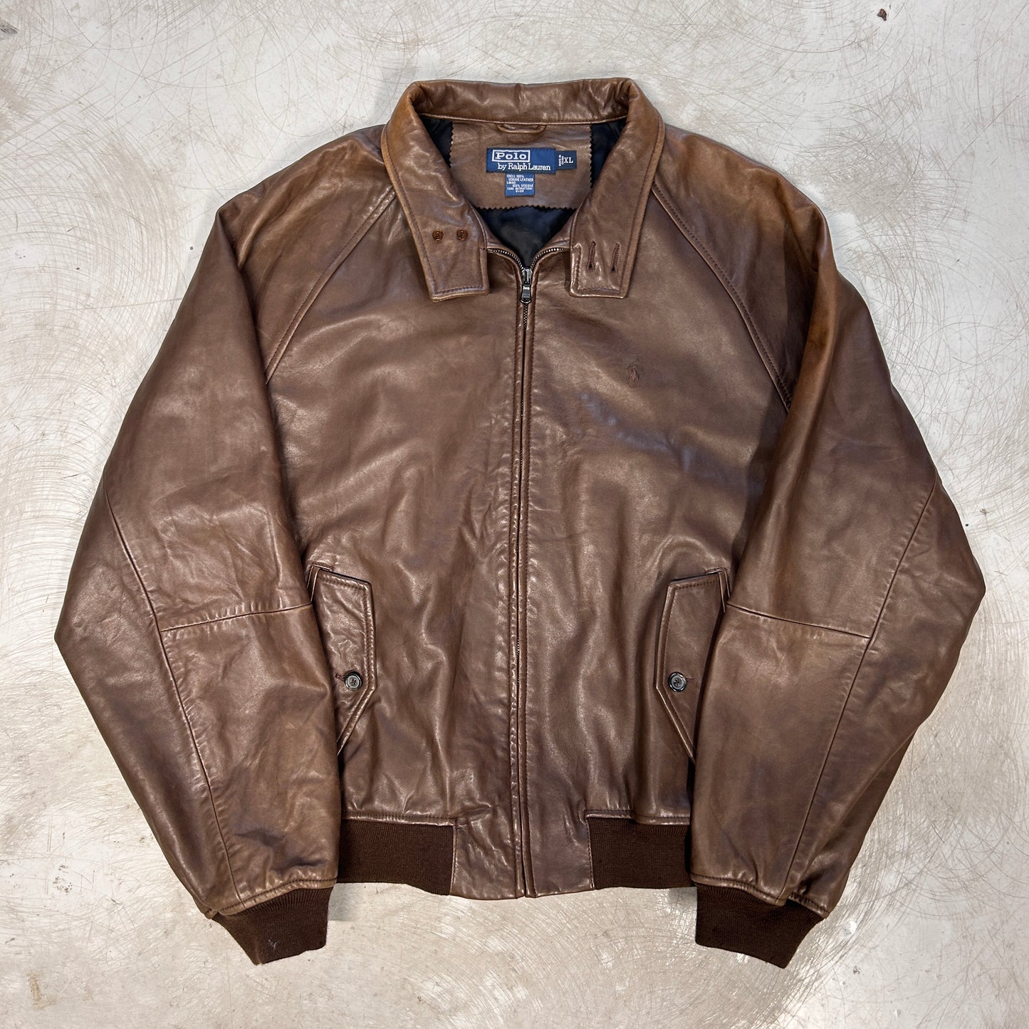 Polo Leather Bomber Jacket